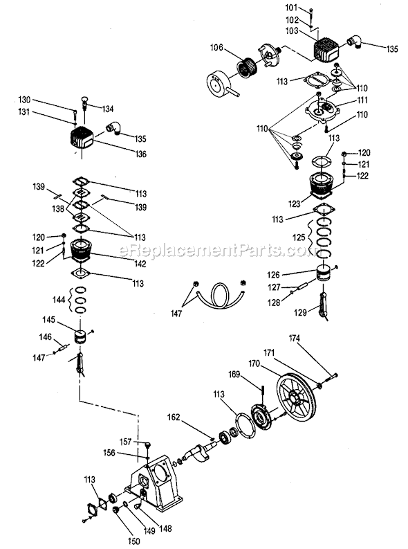 Page A Diagram and Parts List for 919-16781 Type 2 Black and Decker Compressor